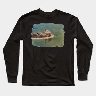 Floating Otter Long Sleeve T-Shirt